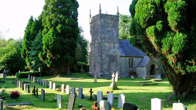 Poldark locations: Holcombe Old Church, Somerset