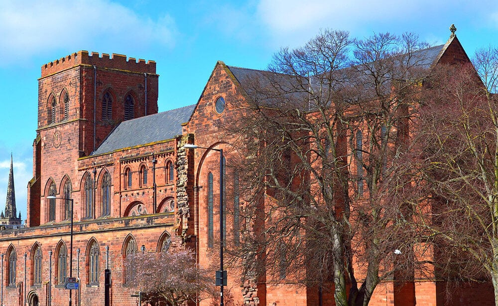 historic places to visit and stay in Shropshire: Shrewsbury Abbey