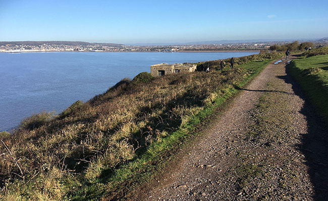 Brean Down Coastal Walk:Bunker on the north side