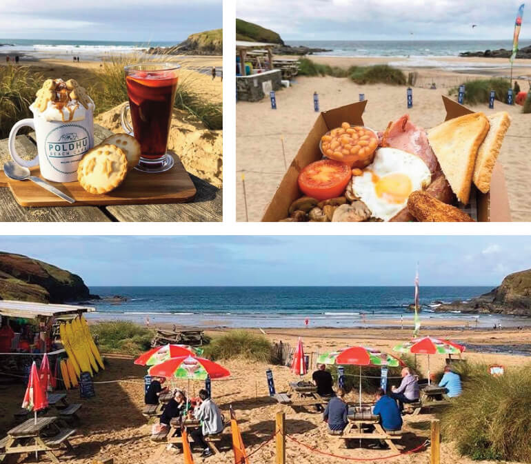 Dog friendly Cornwall beach cafés: Staycation Holidays, Poldhu Beach Café, Lizard Peninsula, West Cornwall