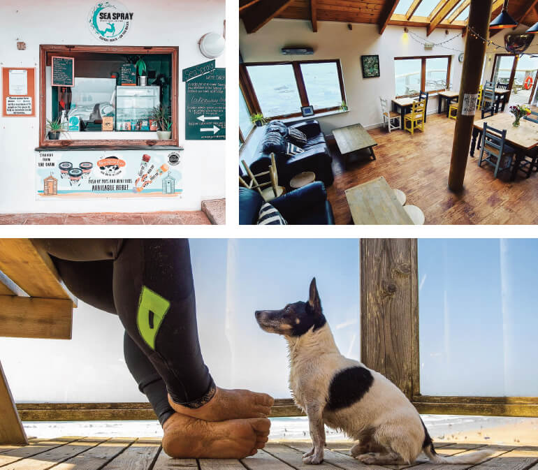 Dog friendly Cornwall beach cafés: Staycation Holidays, Sea Spray, South Fistral Beach, North Cornwall
