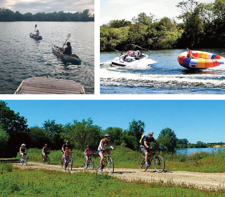 Cotswold Water Park holiday cottages: Activituies include cycling, fishing, water sports, canoeing