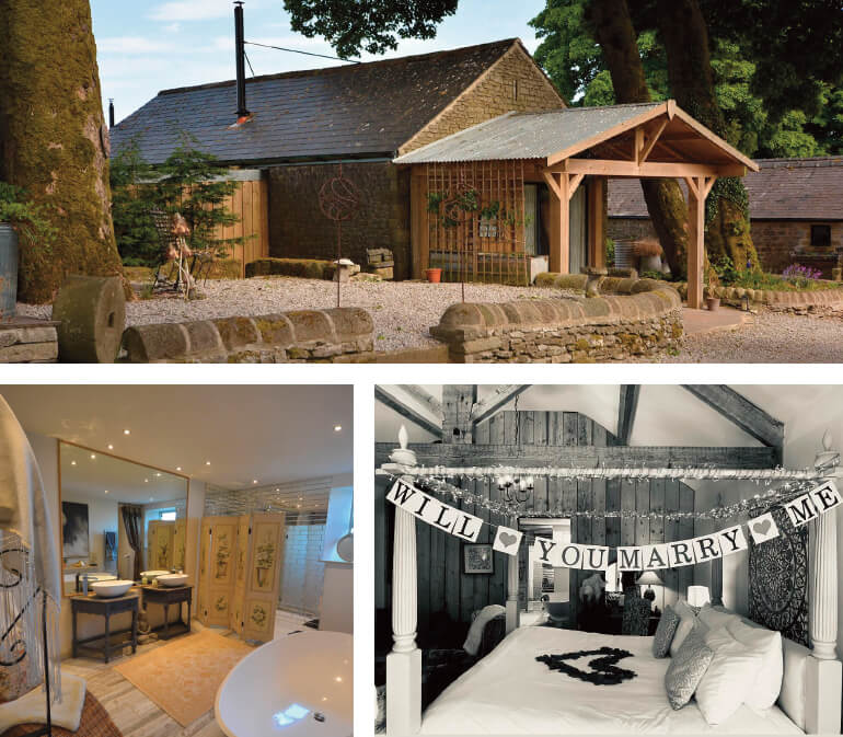 Romantic breaks: Staycation Holidays, Love Nest, Haddon Grove Farm Cottages, Bakewell, Peak District