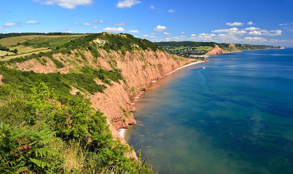 Summer Holidays in East Devon: The coastline near Sidmouth