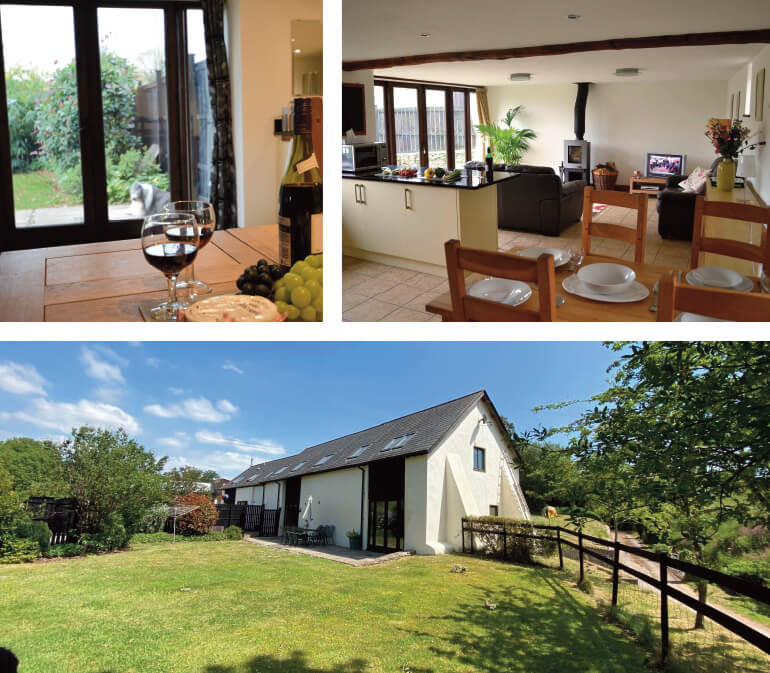 Dog-friendly holiday cottages: Staycation Holidays, Hunters Moon, Harvest Moon and Lower Curscombe Barn, near Honiton, Devon