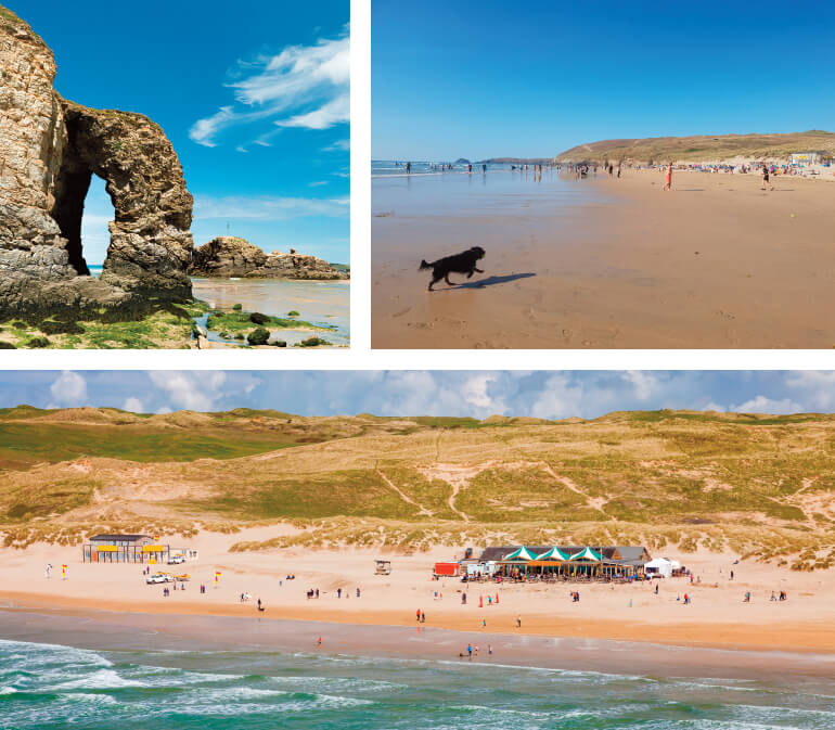 Dog-friendly Cornwall beaches: Staycation Holidays, Perranporth Beach, north Cornwall