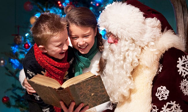 memorable Santa experiences in the UK: Father Christmas at the Eden Project, Cornwall