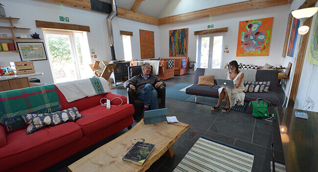 Staycation Holidays; Lin Millward with Charlie Hoblyn at Fir Hill Glamping