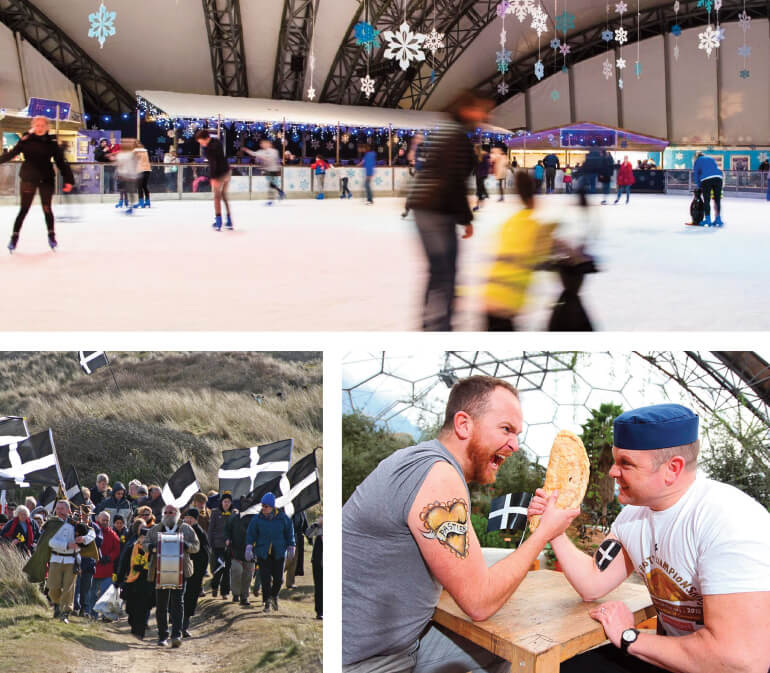 South Cornwall Winter Activities: Staycation Holidays, Eden Project, st Pirans Day